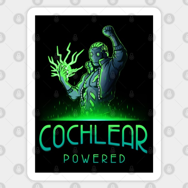 Cochlear Powered | Cochlear Implant | Deaf Tshirt Sticker by RusticWildflowers